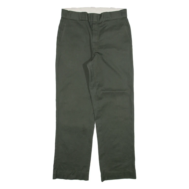 DICKIES Mens Trousers Grey Regular Straight W32 L30