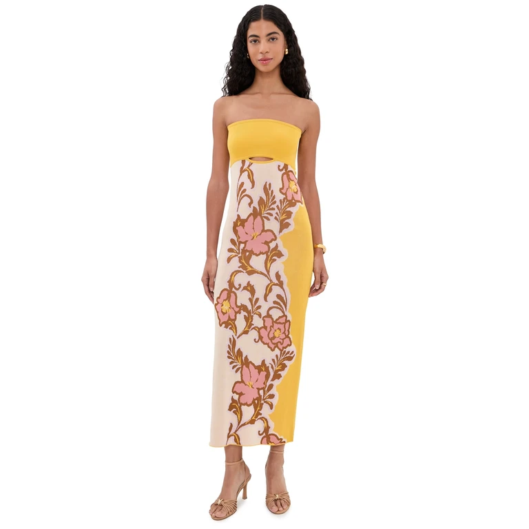 MISA Fletcher Dress Plumeria Wave Knit XXS