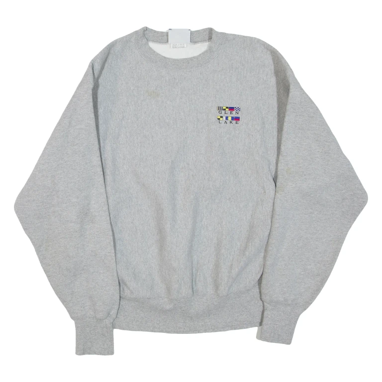 LEE Glen Lake Mens Sweatshirt Grey Crew Neck USA L