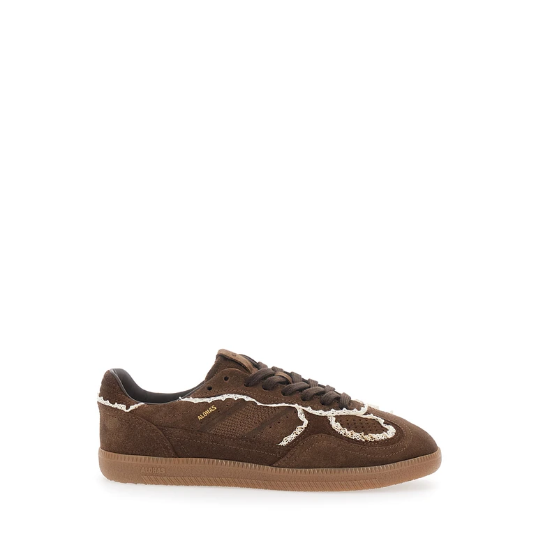 Sneakers Tb.490 Crochet Leather With Brown Details Unisex - Women