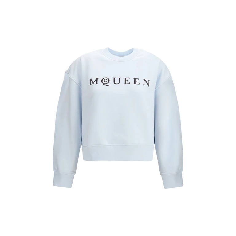 blauwe katoenen sweatshirt