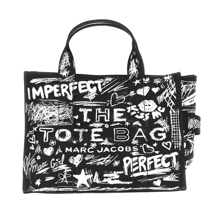 MARC JACOBS The Punk Scribble medium canvas tote bag Woman One Size