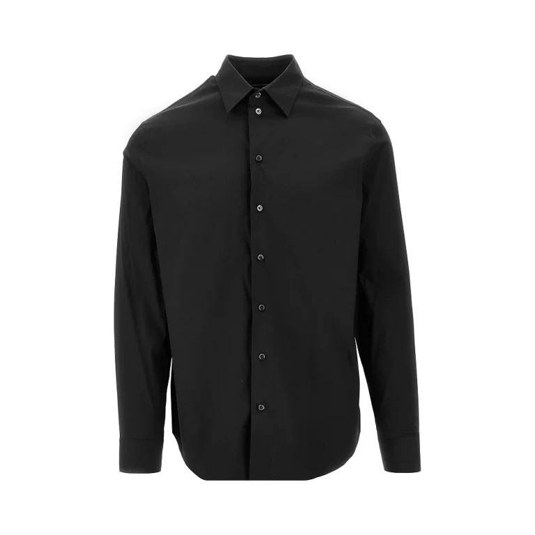 EMPORIO ARMANI Stretch poplin shirt Man S