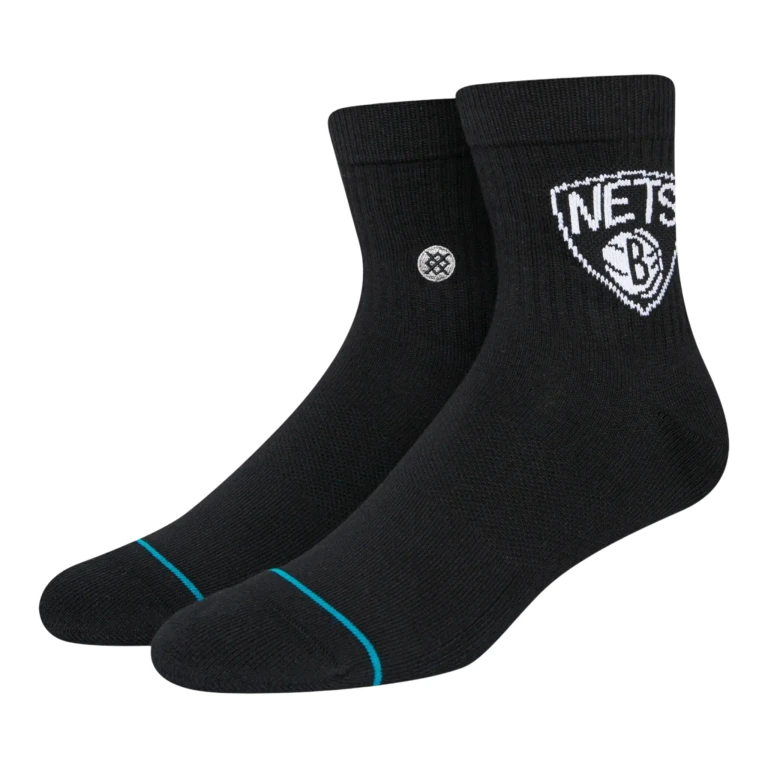 Brooklyn Nets Quarter Men Ankle Socks Black