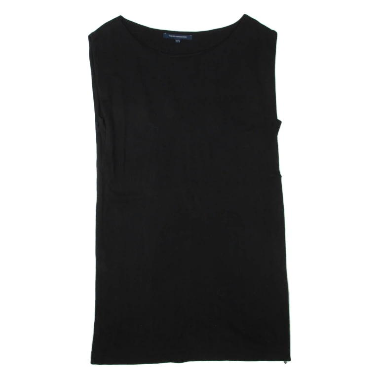 FRENCH CONNECTION Womens Shift Dress Black Sleeveless Knee Length UK 14