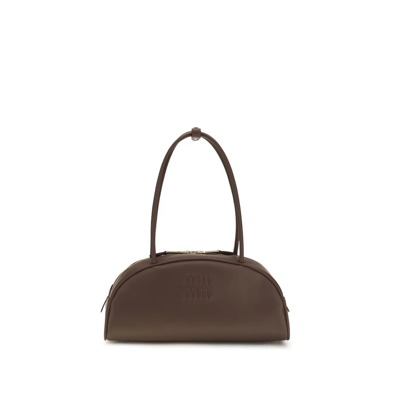 Miu Miu Brown Calf Leather Bos Taurus Shoulder Bag - Women (MI5BB193VOOO2CRWF0NBLBB)