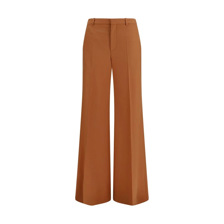 Chloé Orange Cotton Flared Pants - Women