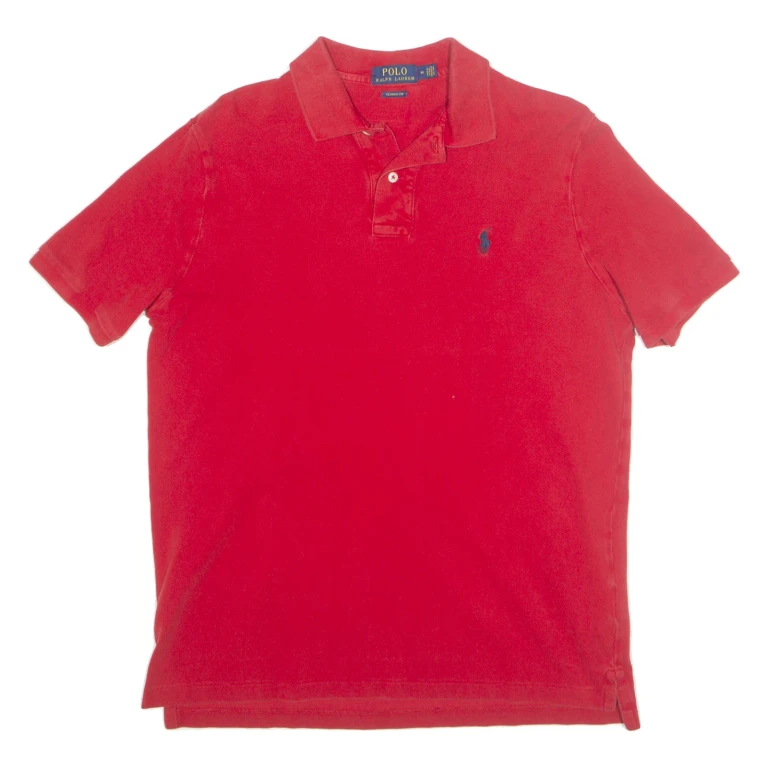 POLO RALPH LAUREN Mens Polo Shirt Red M