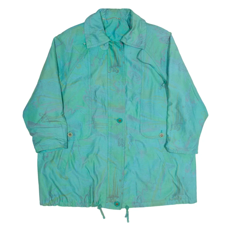 Womens Jacket Green 90s Crazy Pattern L