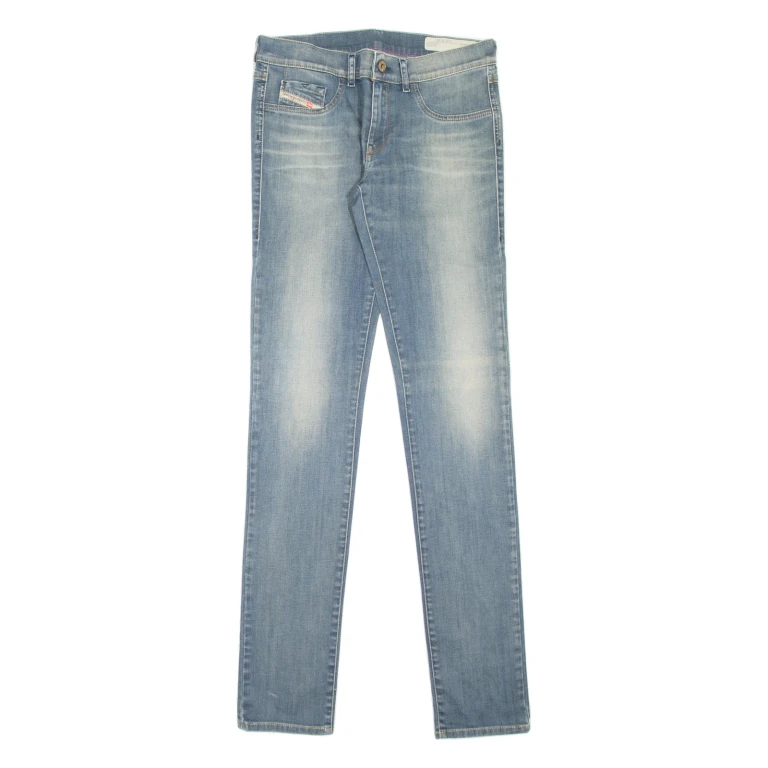 DIESEL Livier Womens Jeans Blue Slim Jegging Stone Wash W31 L35