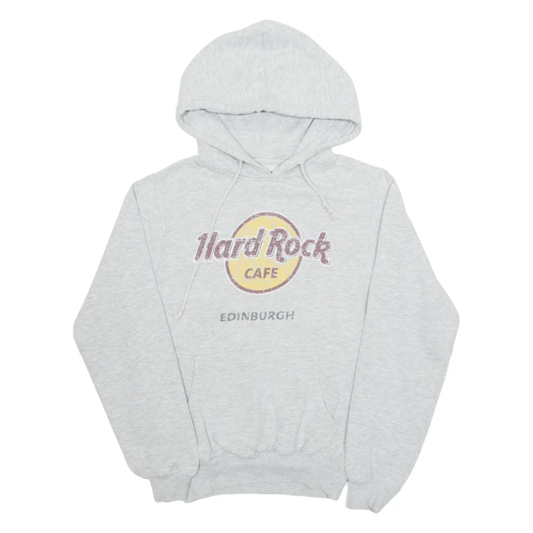 HARD ROCK CAFE Edinburgh Mens Grey Hoodie S