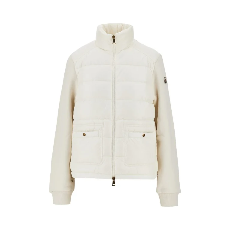 French terry and nylon full-zip jacket Woman S