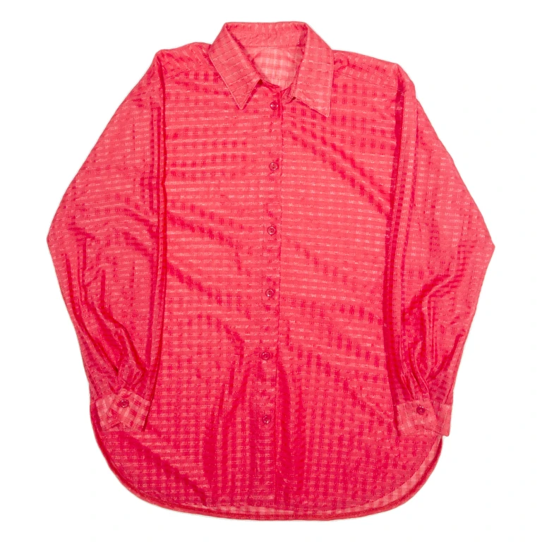 Womens Shirt Red Collared Long Sleeve XL