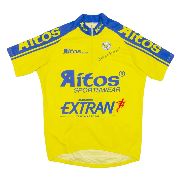 Cycling Mens Jersey Yellow 1/4 Zip L