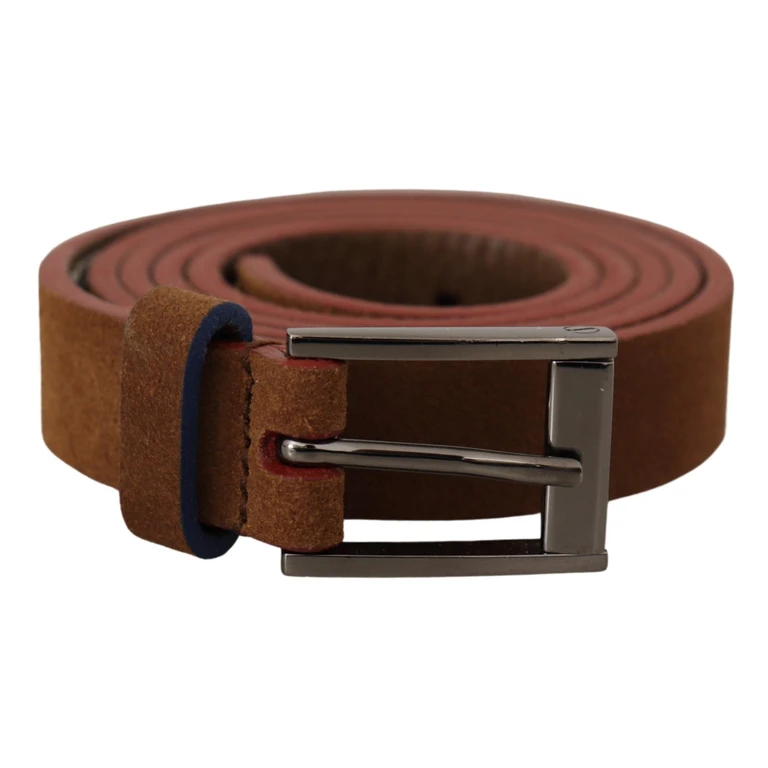 Dolce & Gabbana Brown Logo Engraved Metal Waist Buckle Belt Leather - Women