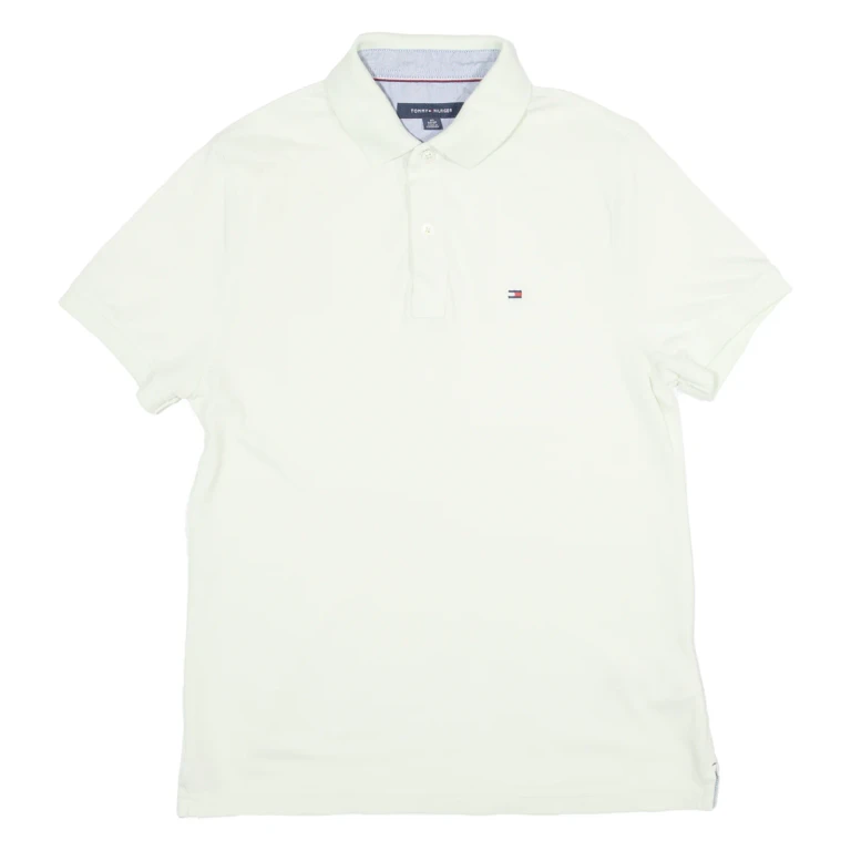 TOMMY HILFIGER Mens Polo Shirt Yellow XS