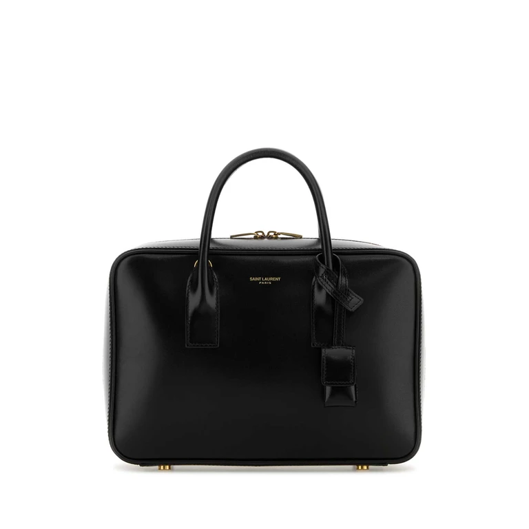 Saint Laurent Black Leather Sac De Jour Handbag Nero Borse A Mano - Women