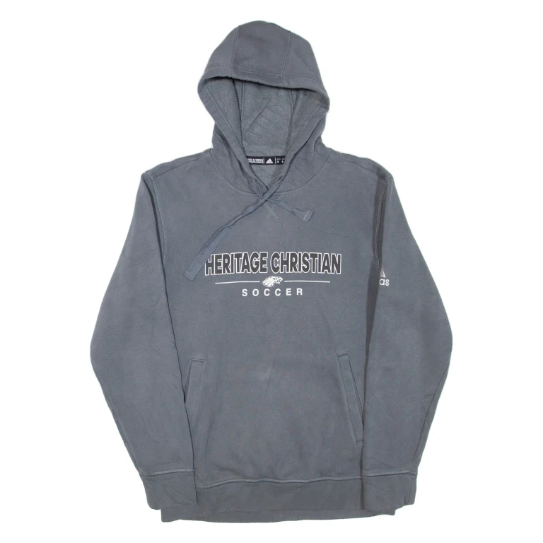 ADIDAS Heritage Christian Soccer Mens Grey Hoodie USA S