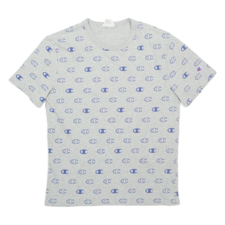 CHAMPION Mens T-Shirt Grey M