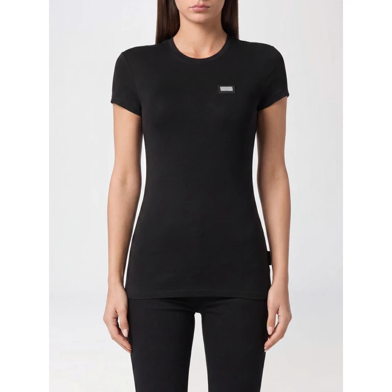 Slim Fit Stretch Cotton T-Shirt with Logo and Crew Neck (UADCWTK3554PTE003N02)
