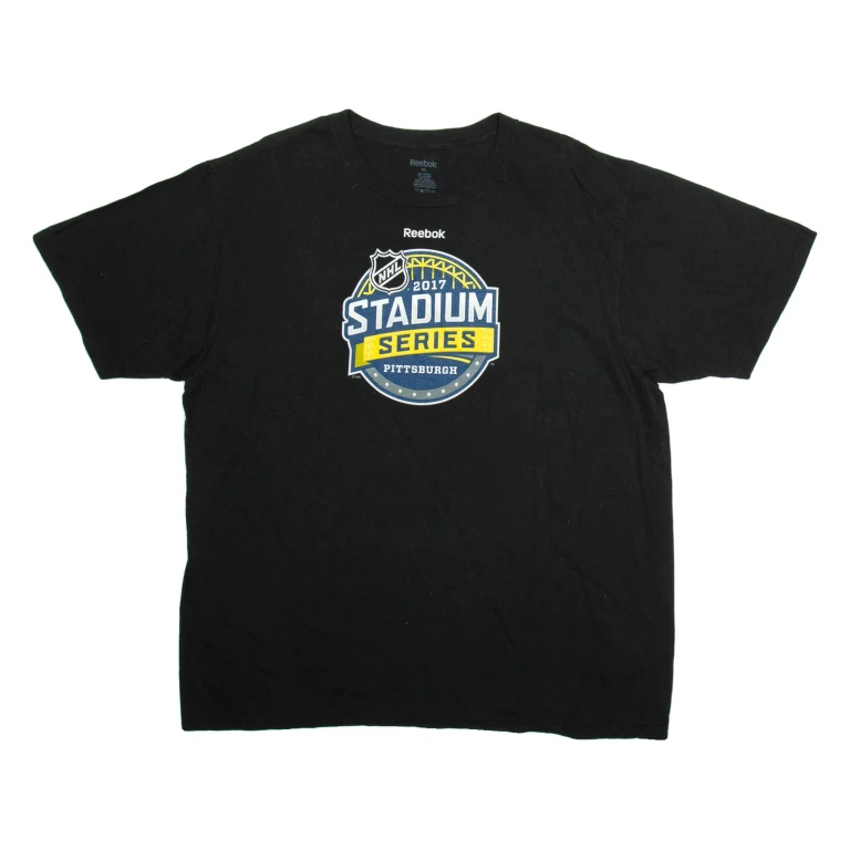REEBOK NHL Pittsburgh Mens T-Shirt Black USA XL