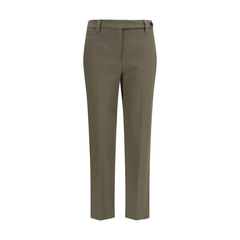 Brunello Cucinelli Bicolor Cotton Dress Pants - Women