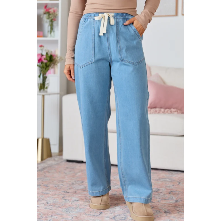 Bridgette Loose Fit Drawstring Jeans