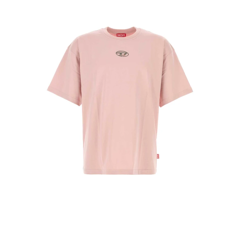 Diesel Pink Cotton T-Shirt 33l Exterior - Men