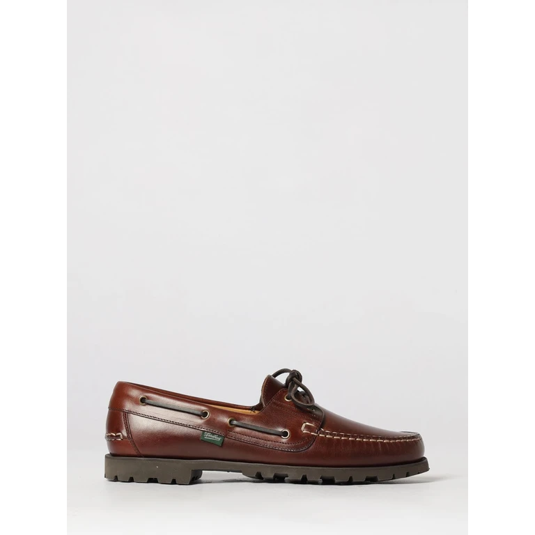 Smooth Leather Boat Shoes with Perimeter Lacing and Serrated Sole (086803LISAMERICA)