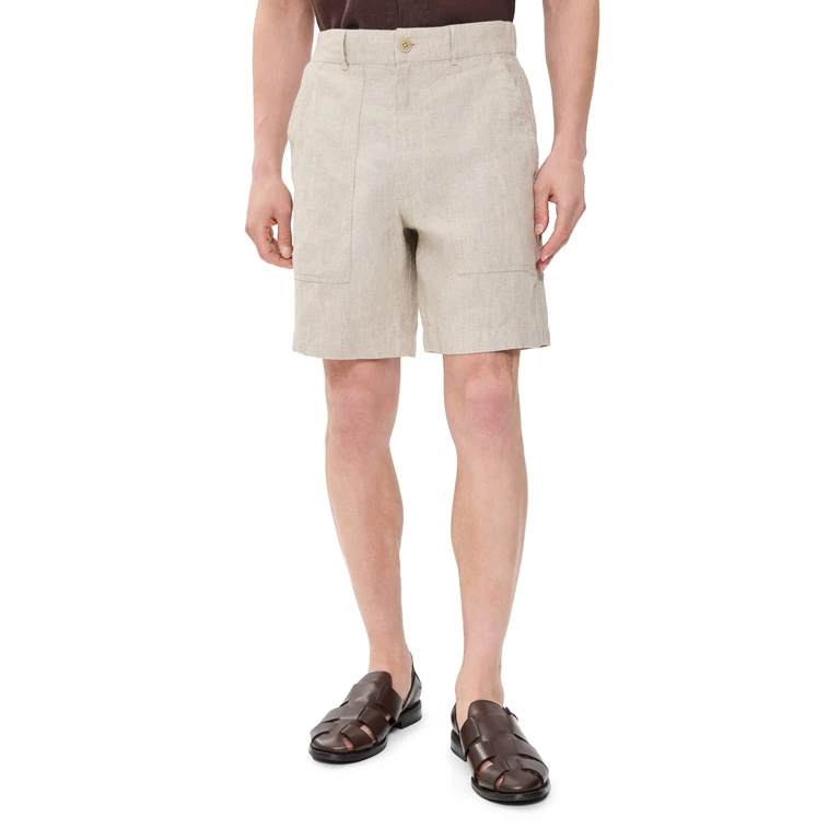 Alex Mill Pull On Field Shorts In Flax Linen 19 Flax M