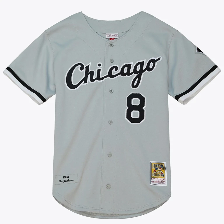 Men's MLB Road Jersey White Sox 1993 Bo Jackson Jerseys