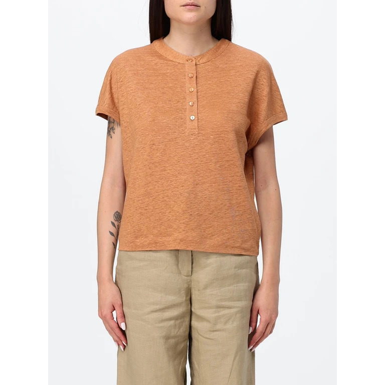 Crewneck Short-Sleeved T-Shirt in Pure Linen (S6A398761310)