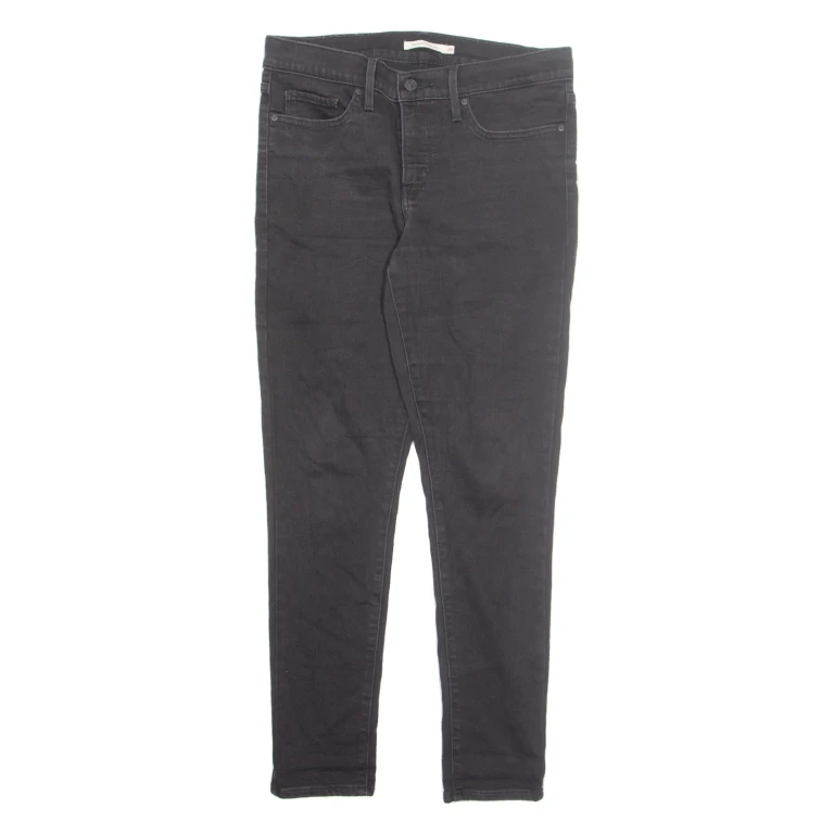 LEVI'S Womens Jeans Black Regular Straight W28 L26