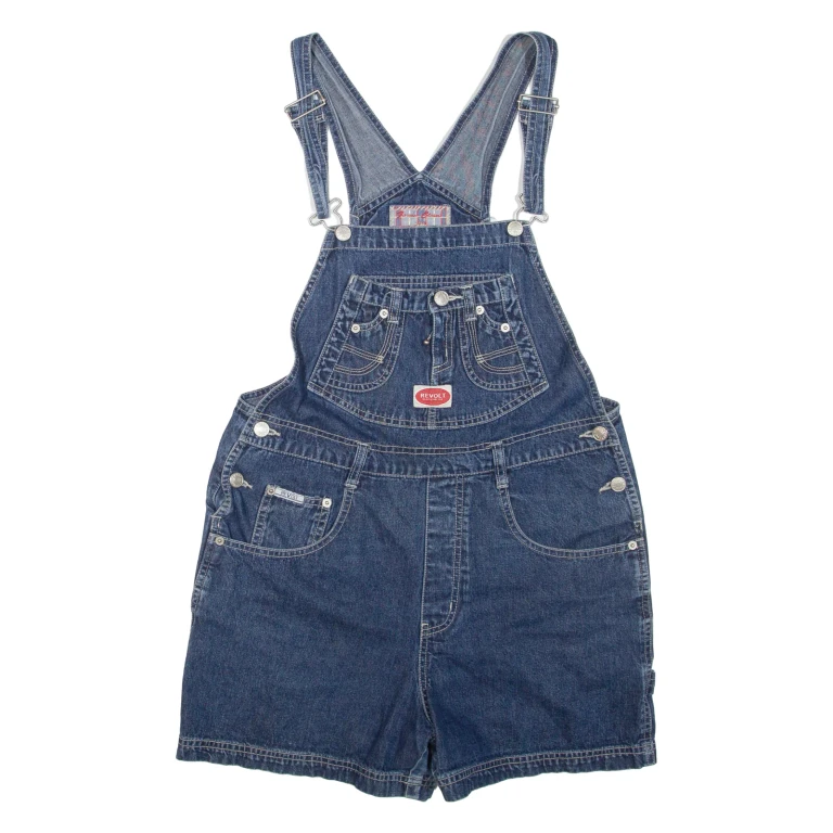 REVOLT Womens Playsuit Blue Straight Denim M