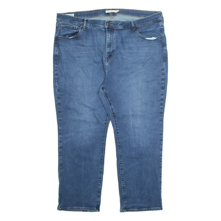 LEVI'S Womens Jeans Blue Relaxed Tapered Stone Wash W48 L27
