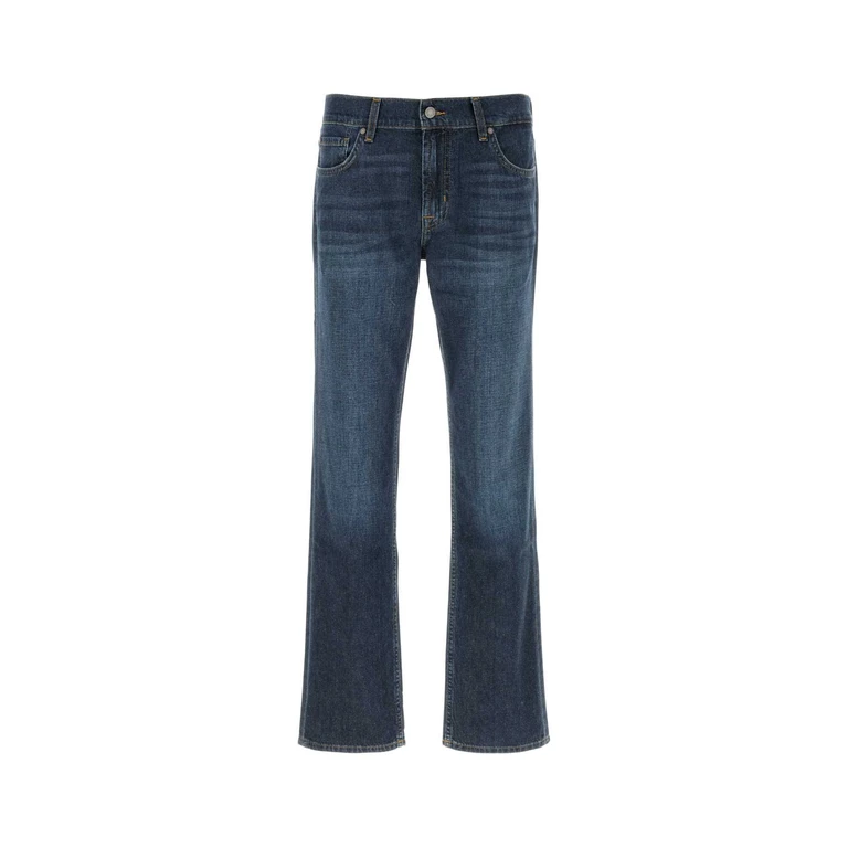 Seven For All Mankind Denim The Straight Jeans Darkblue Exterior: Cotton Silk - Men