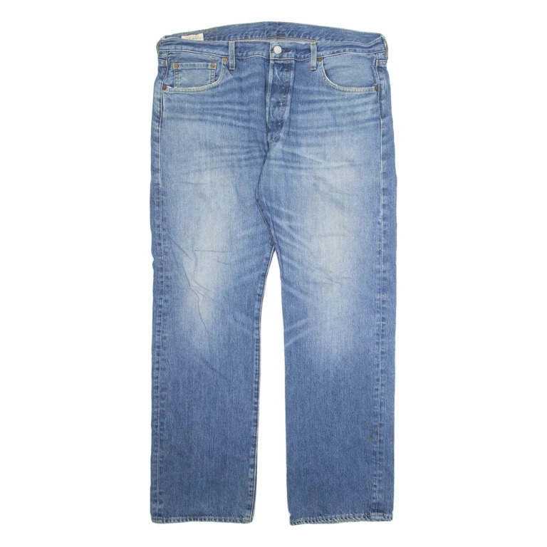 LEVI'S 501 BIG E Jeans Mens Blue Regular Straight Stone Wash W36 L30