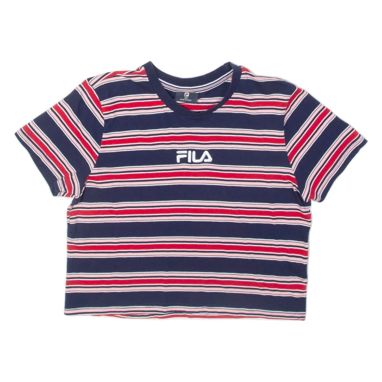 FILA Cropped Womens T-Shirt Blue XS