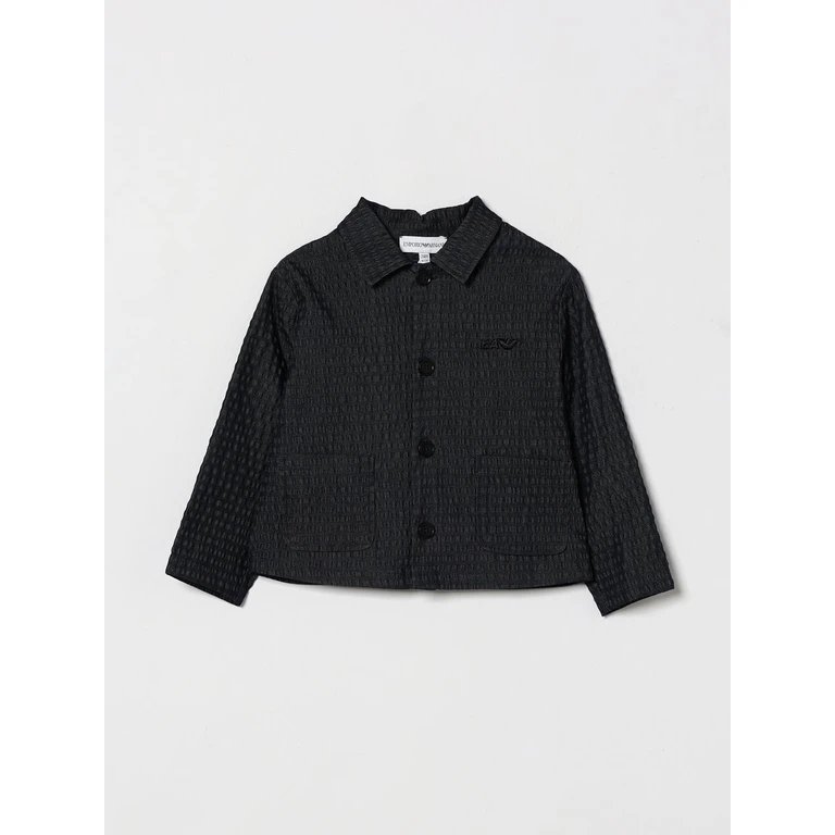 Boy's Single-Breasted Denim Blazer with Classic Collar (EB001163AF20943UB149)