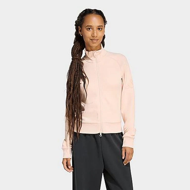 adidas Women's Sportswear Soft Lux Slim Track Top in Blush Pink Size: XS