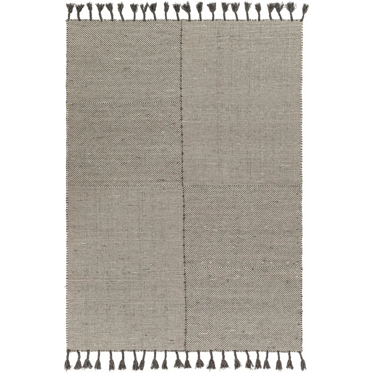 Abhay Gray Wool Area Rug - Clearance