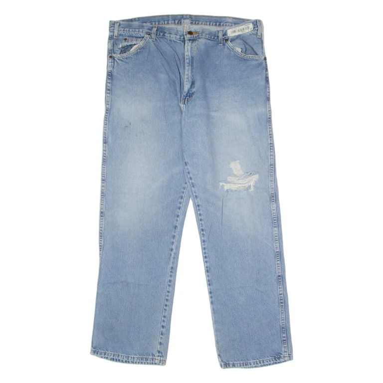 DICKIES Workwear Mens Jeans Blue Regular Straight Stone Wash W40 L32