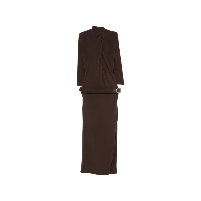 Belted Open-back Maxi Dress