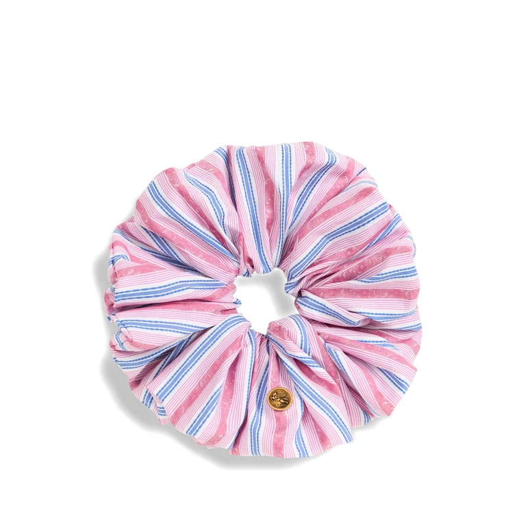 Striped Jacquard Cotton Scrunchie