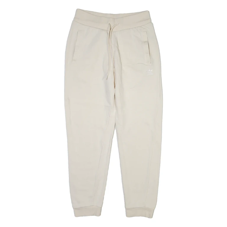 ADIDAS ORIGINALS Womens Joggers Cream Tapered UK 8 W28 L26