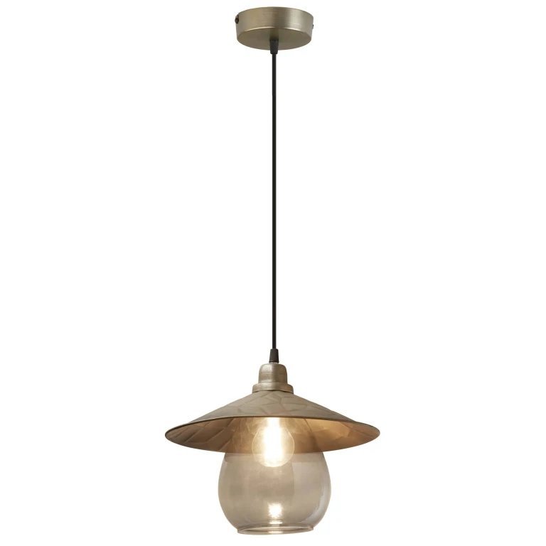 Metal and Glass Hanging Pendant