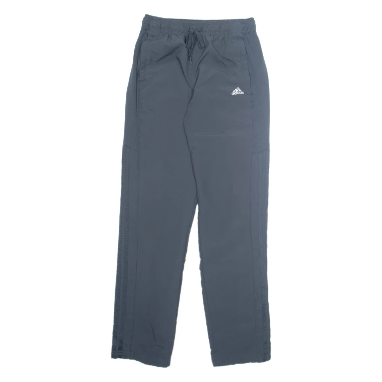 ADIDAS Mens Track Pants Grey Tapered S W24 L31