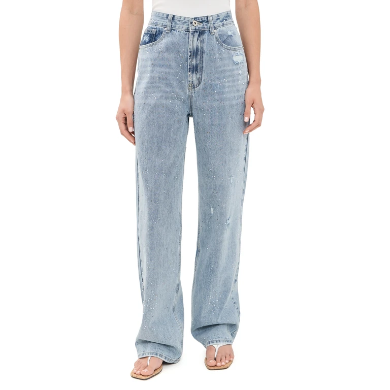 Lioness Diamante Jeans Light Denim M