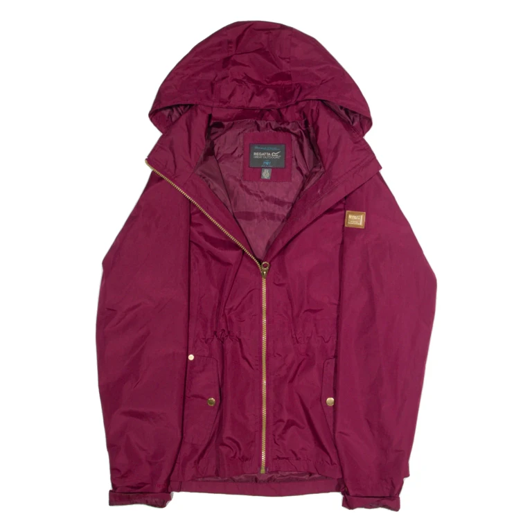 REGATTA Womens Rain Jacket Purple Hooded S