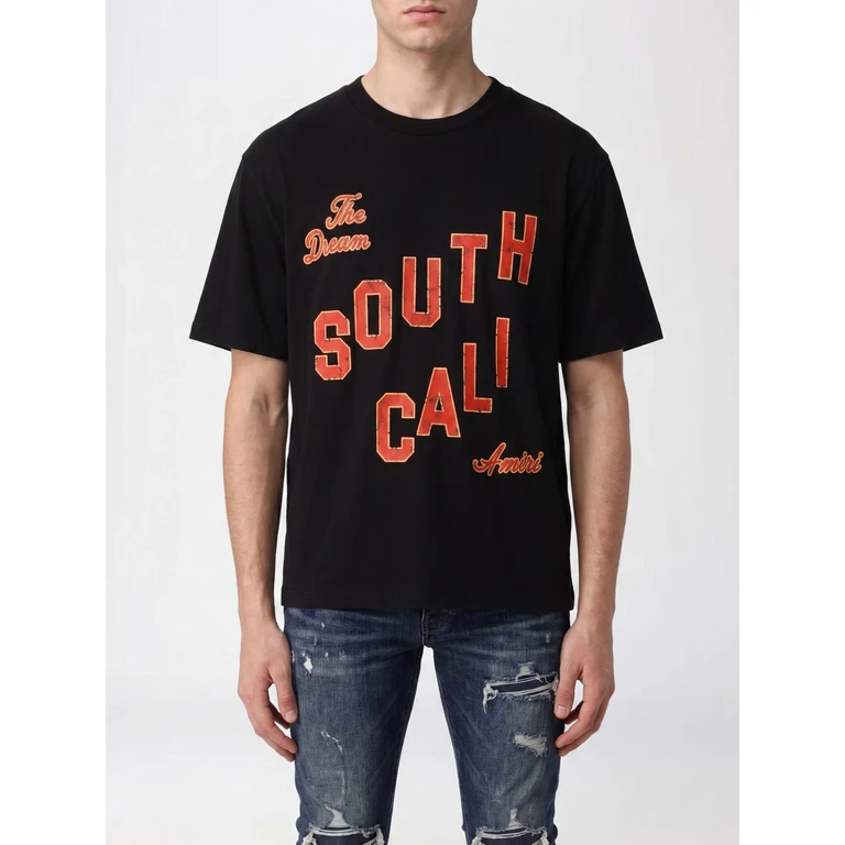 Vintage-Style Dropped-Shoulder T-Shirt with Slogan Print (AMTOJR1180001)
